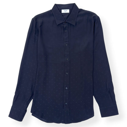CELINE LOOSE SILK JACQUARD SHIRT BLACK 42 / L | Large, Black