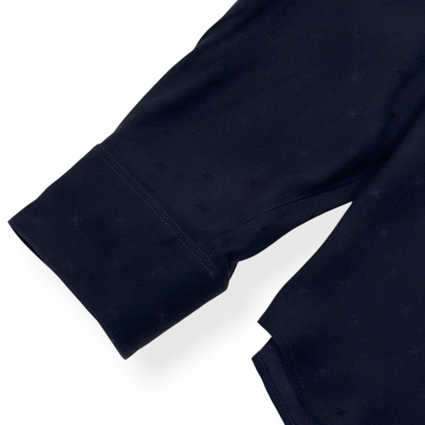 CELINE LOOSE SILK JACQUARD SHIRT BLACK 42 / L | Large, Black