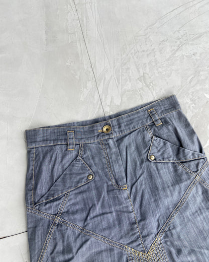 PLEIN SUD CONTRAST STITCH SKIRT - M