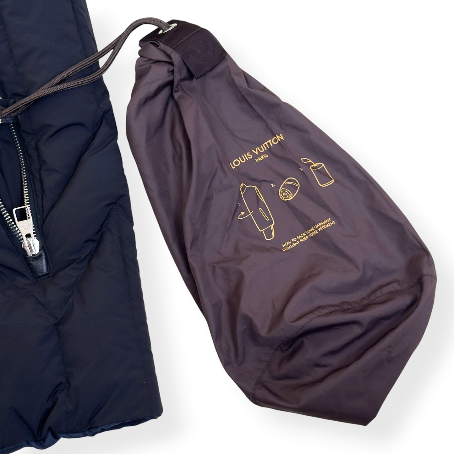 LOUIS VUITTON REVERSIBLE QUILTED DOWN BOMBER JACKET BLACK / NAVY 54 / XL | XL, Black