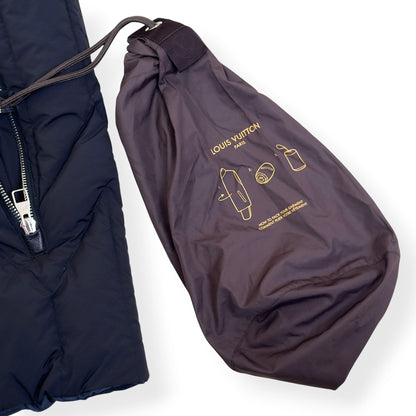 LOUIS VUITTON REVERSIBLE QUILTED DOWN BOMBER JACKET BLACK / NAVY 54 / XL | XL, Black