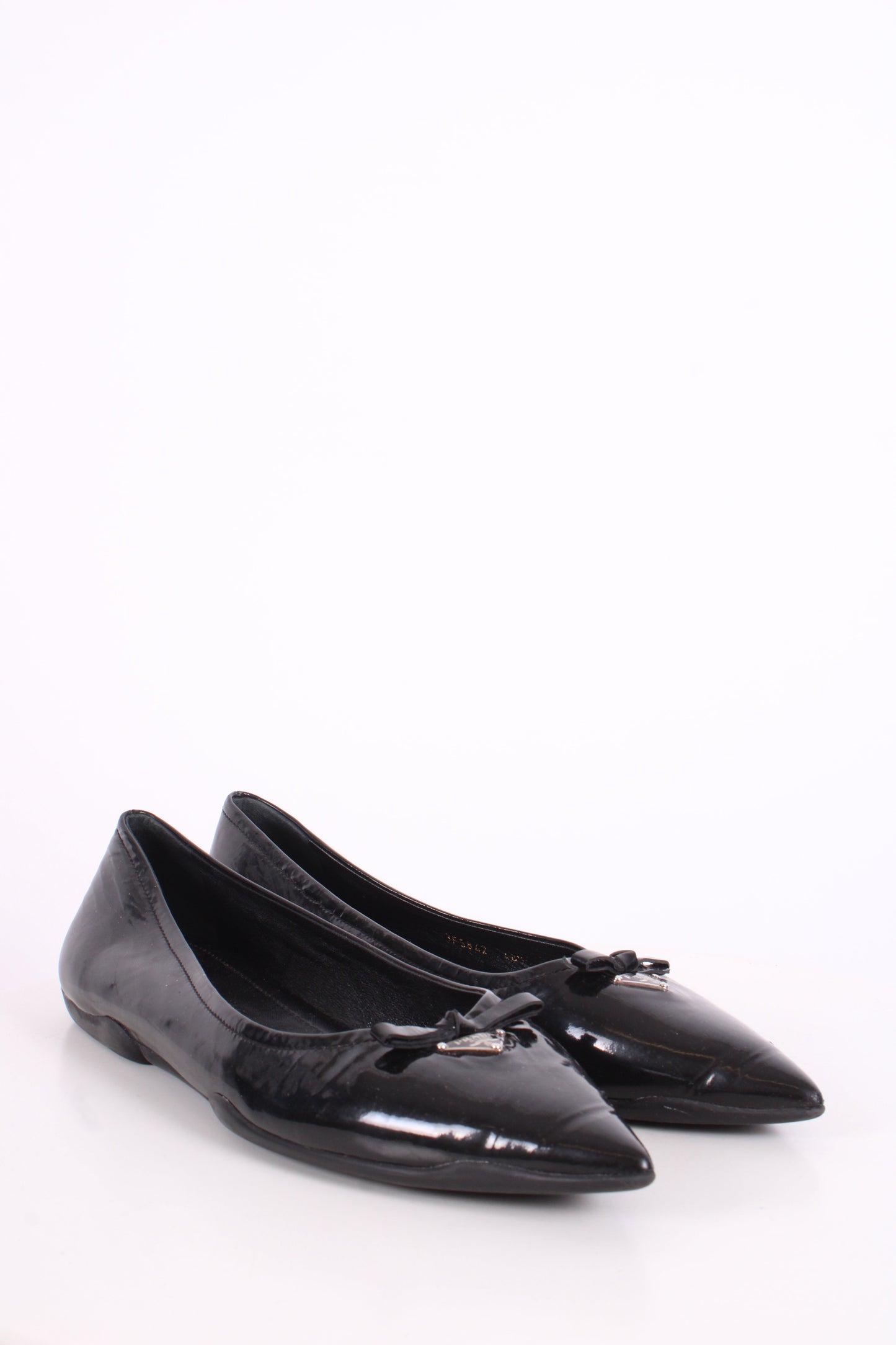 Prada Patent Flat Shoes Black 40.5 | O/S, Black