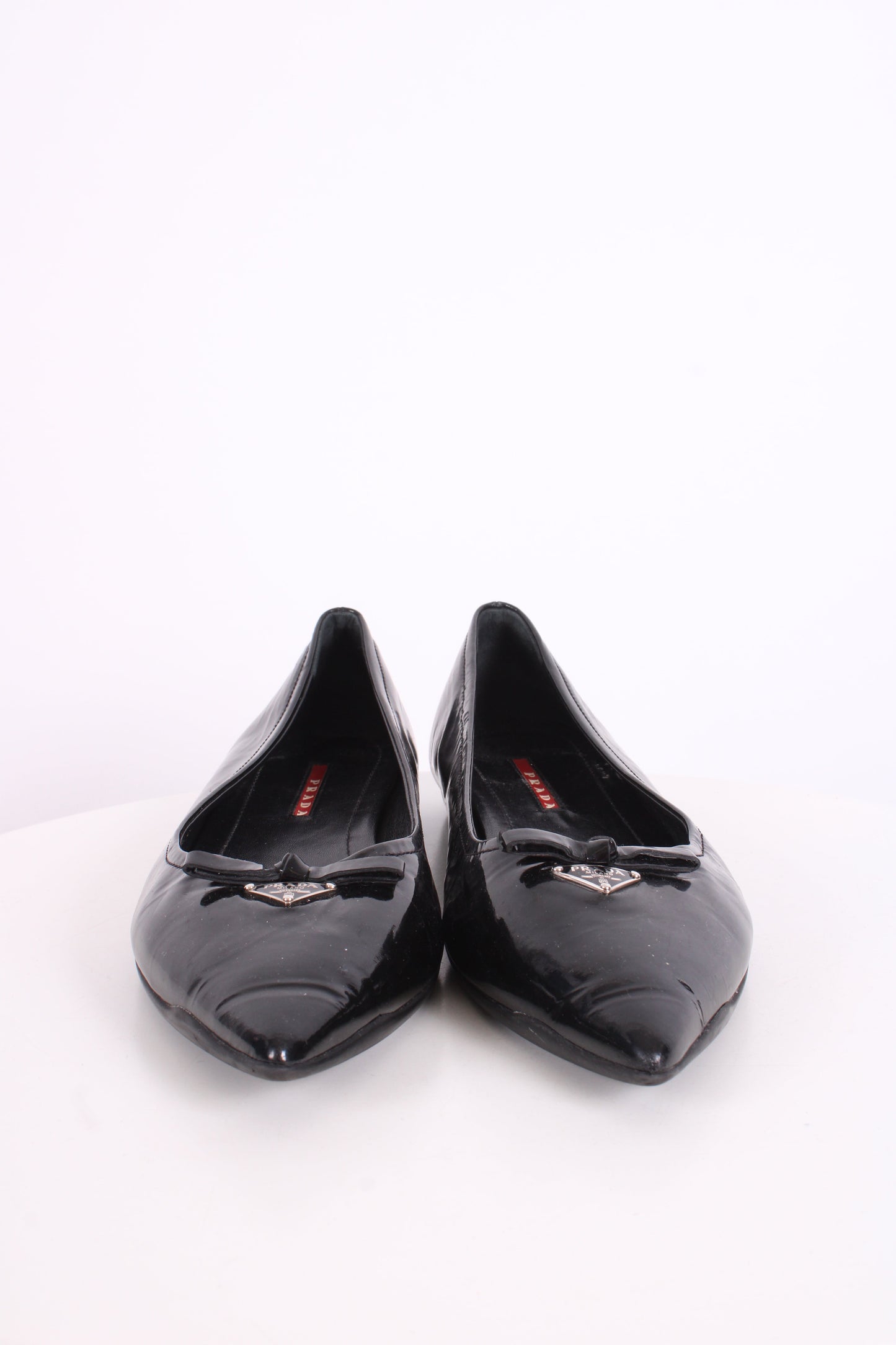 Prada Patent Flat Shoes Black 40.5 | O/S, Black