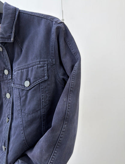 Armani Jeans 90s Padded Trucker Jacket | O/S, Navy