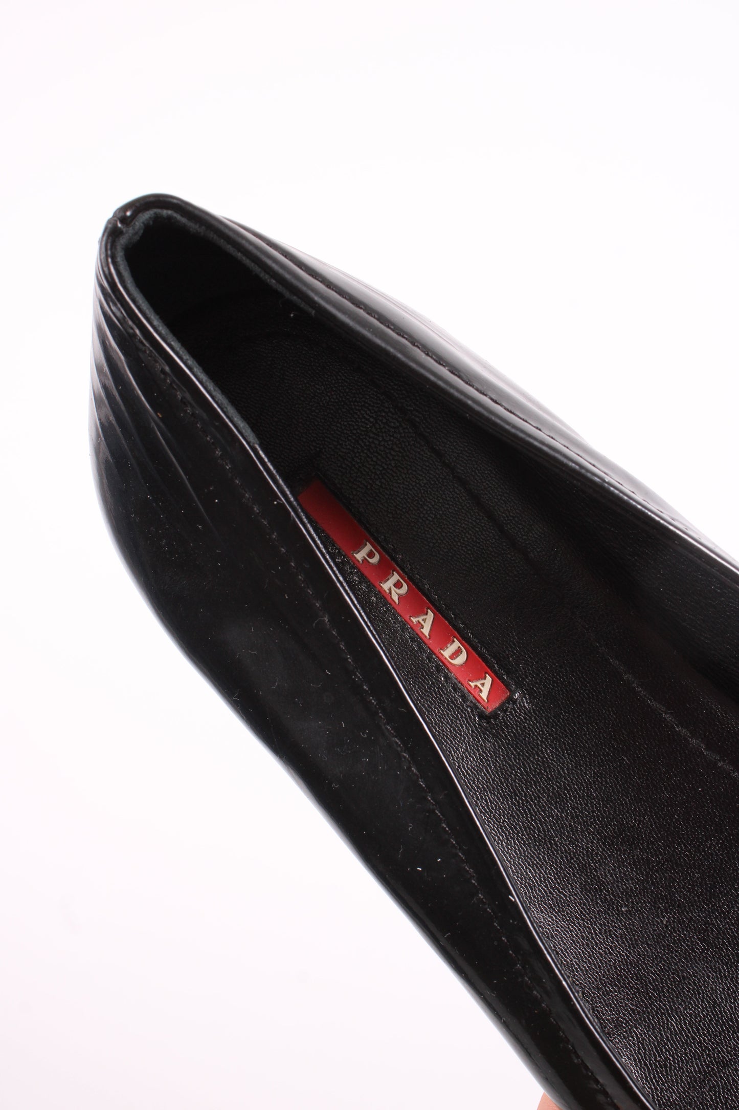 Prada Patent Flat Shoes Black 40.5 | O/S, Black