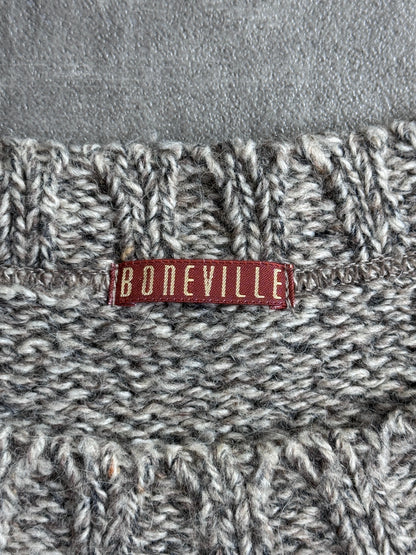 1984 Boneville Flecked Wool Grey Fisherman Sweater