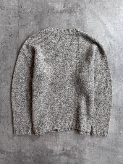 1984 Boneville Flecked Wool Grey Fisherman Sweater