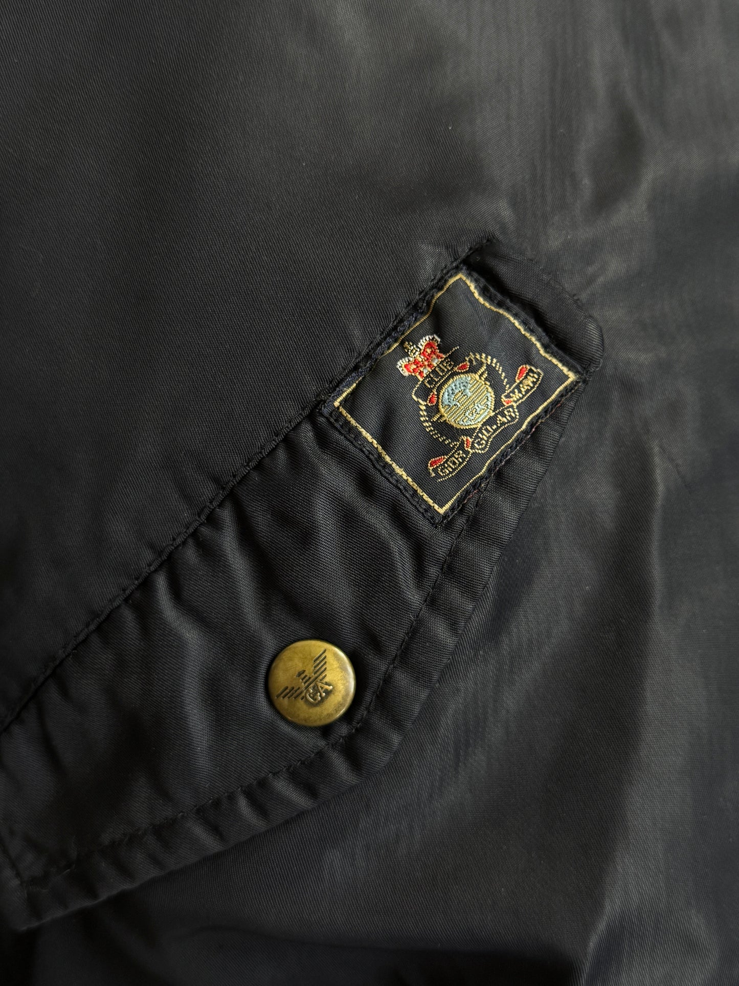 1980's Giorgio Armani Borg Collar M-A1 Cropped Bomber Jacket