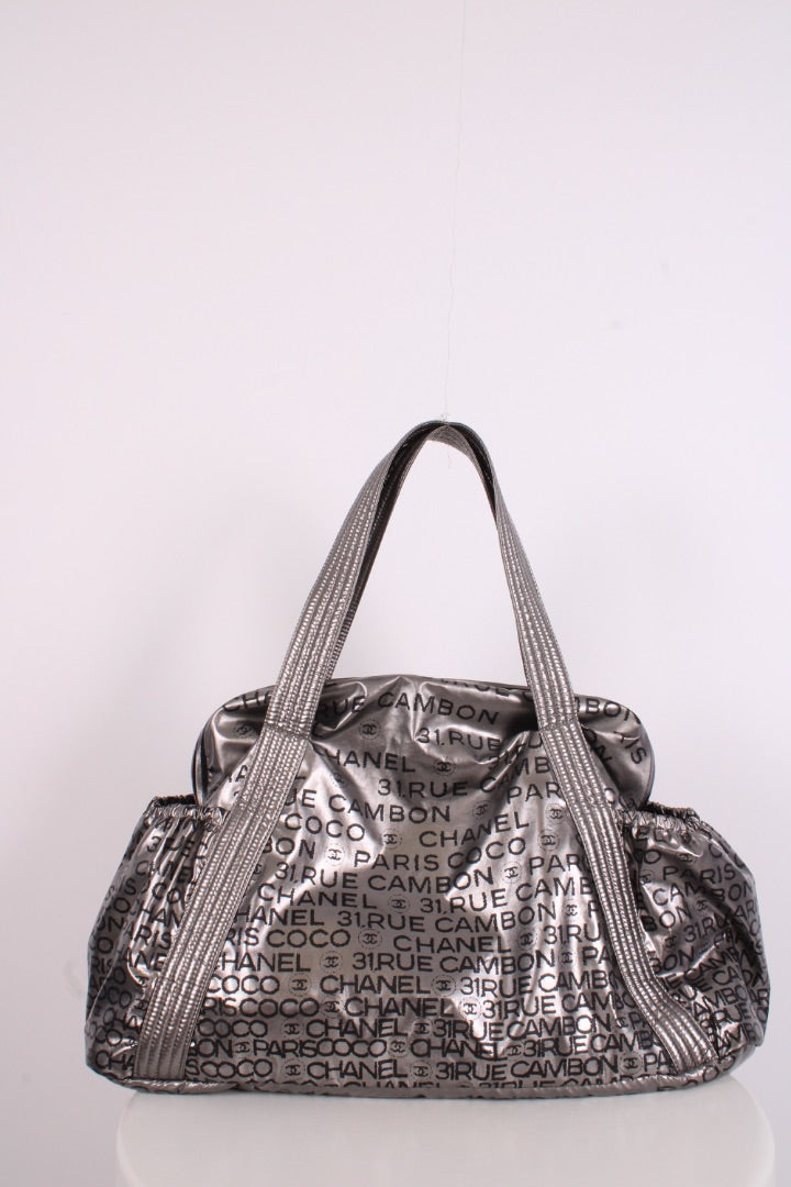 Chanel 31 Rue Cambon Tote Silver/ Black | O/S, Black