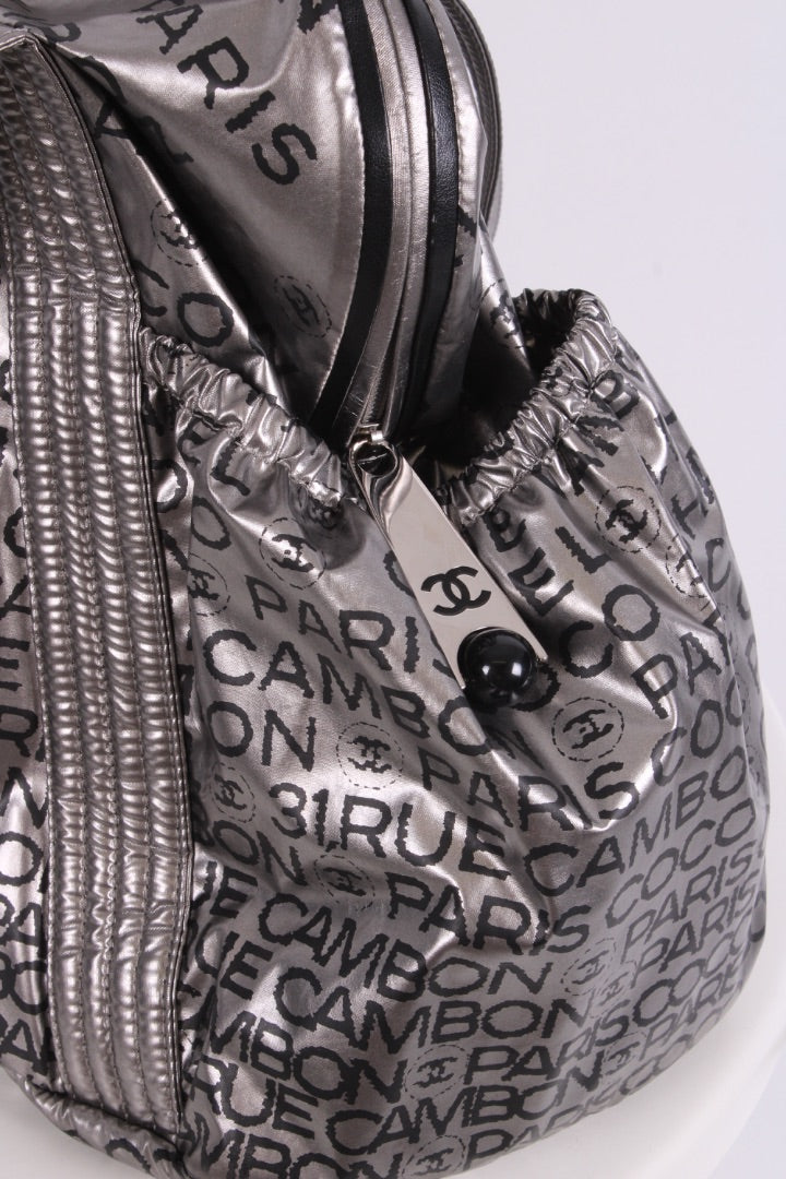 Chanel 31 Rue Cambon Tote Silver/ Black | O/S, Black
