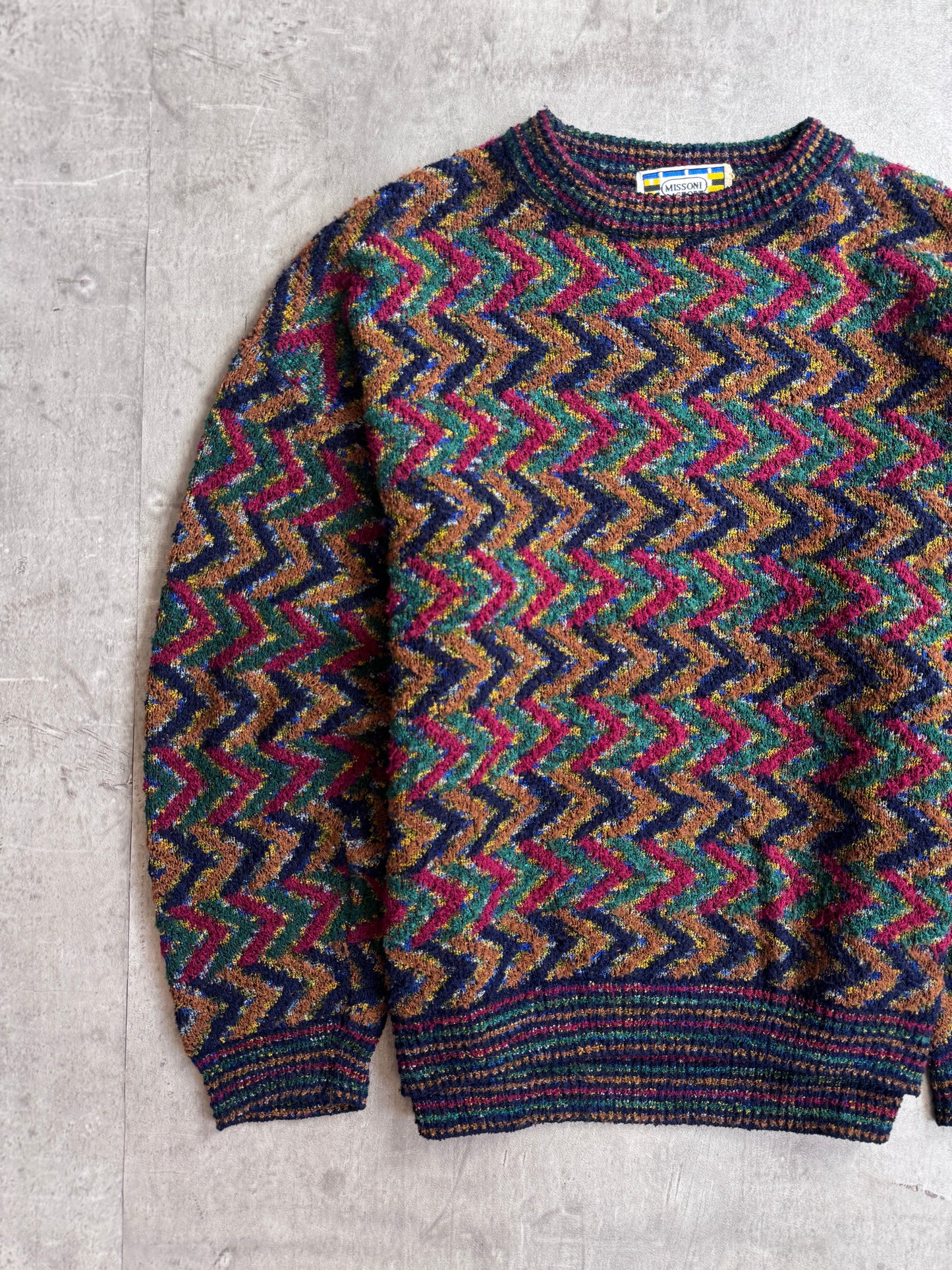 1990's Missoni Sport Chevron Abstract Sweater