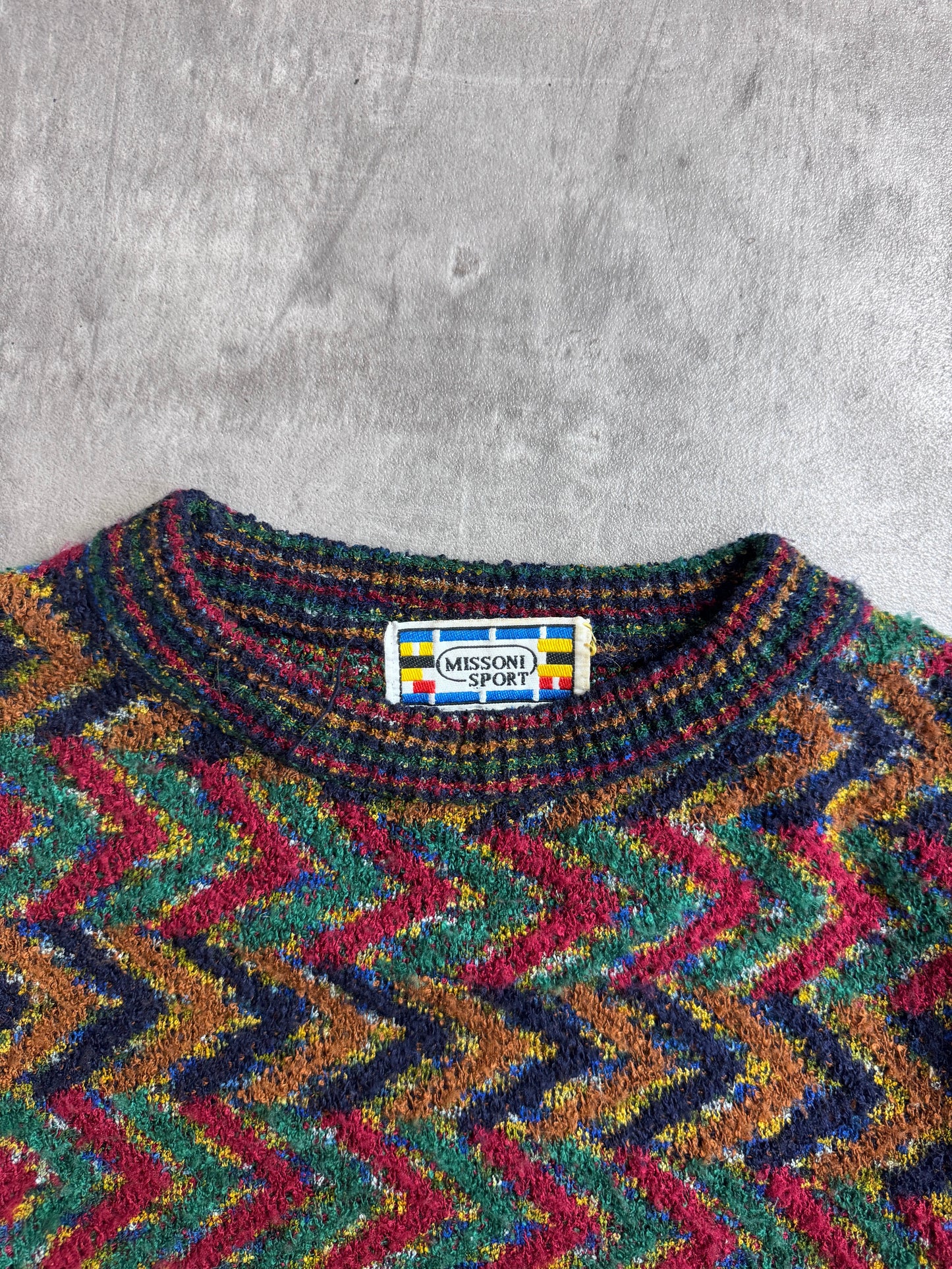 1990's Missoni Sport Chevron Abstract Sweater