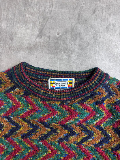 1990's Missoni Sport Chevron Abstract Sweater