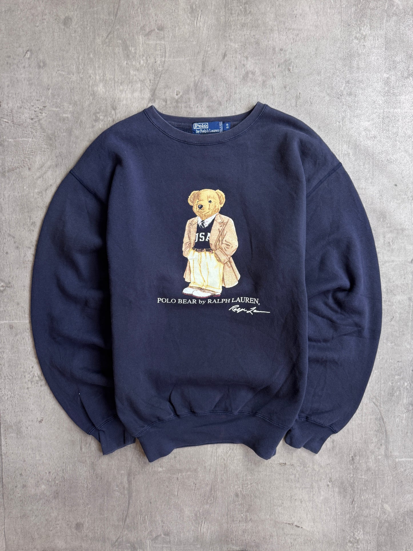 Polo Ralph Lauren 90's USA Polo Bear Navy Graphic Sweatshirt