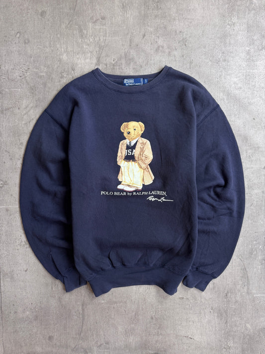 Polo Ralph Lauren 90's USA Polo Bear Navy Graphic Sweatshirt