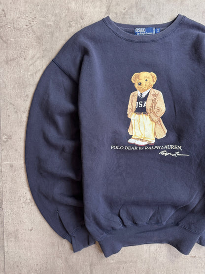 Polo Ralph Lauren 90's USA Polo Bear Navy Graphic Sweatshirt