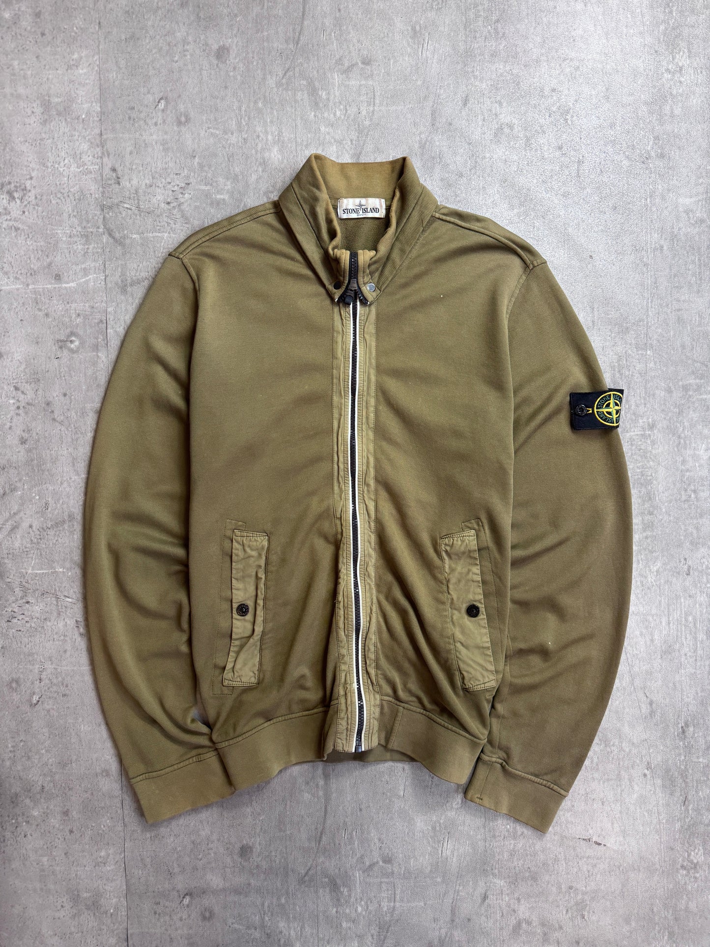 Stone Island S/S 2013 Khaki Full Zip Tech Jumper