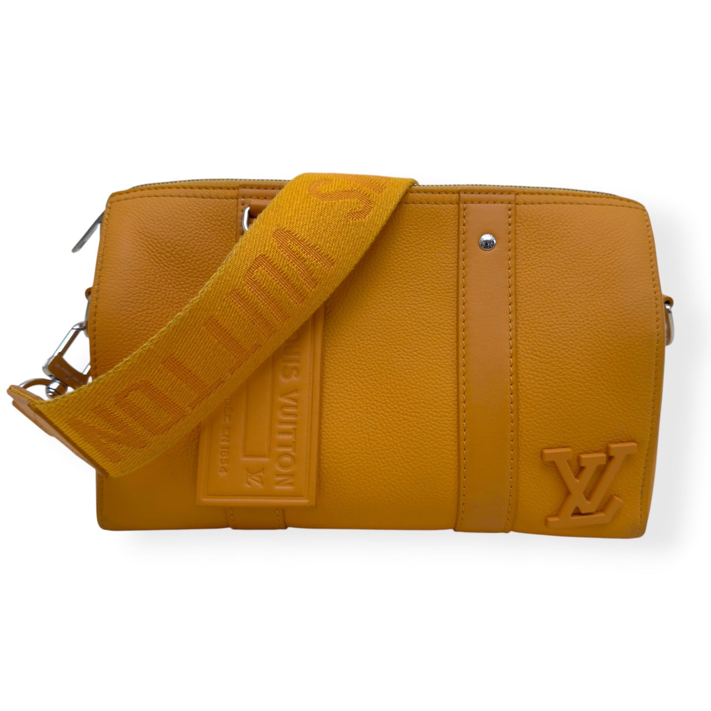 LOUIS VUITTON CITY KEEPALL AEROGRAM CROSSBODY BAG MUSTARD | O/S, Mustard