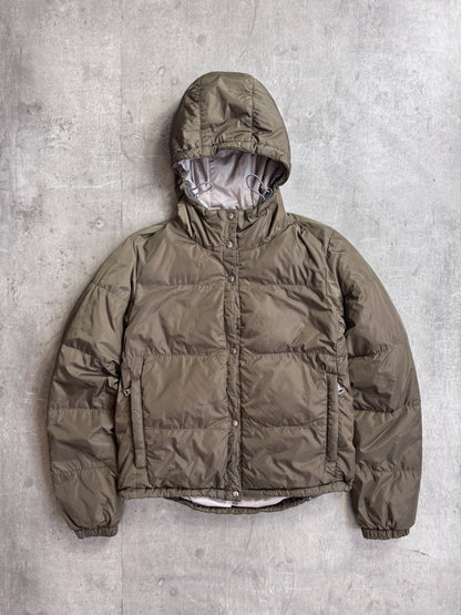 Prada Sport 'Ice Skater' Khaki Quilted Puffer Jacket