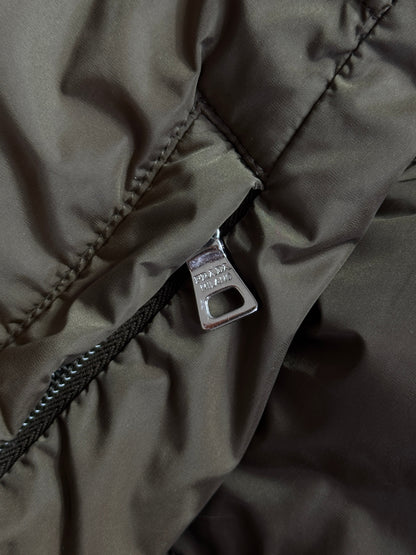 Prada Sport 'Ice Skater' Khaki Quilted Puffer Jacket