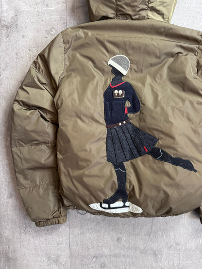Prada Sport 'Ice Skater' Khaki Quilted Puffer Jacket