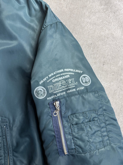 1990's Diesel Nylon Quilted M-A1 Navy Bomber Jacket