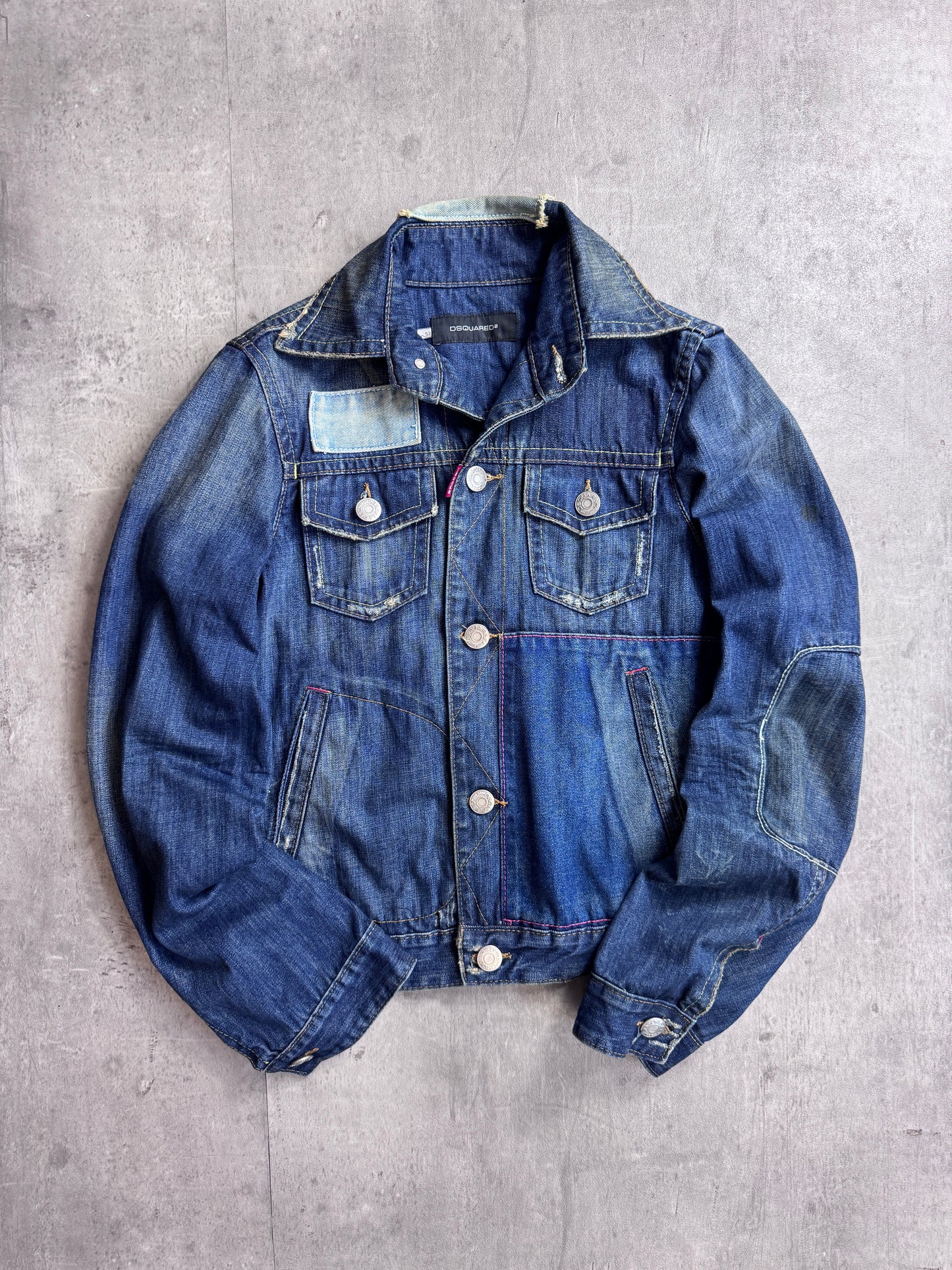 Dsquared2 F*cker Tab Distressed Denim Trucker Jacket