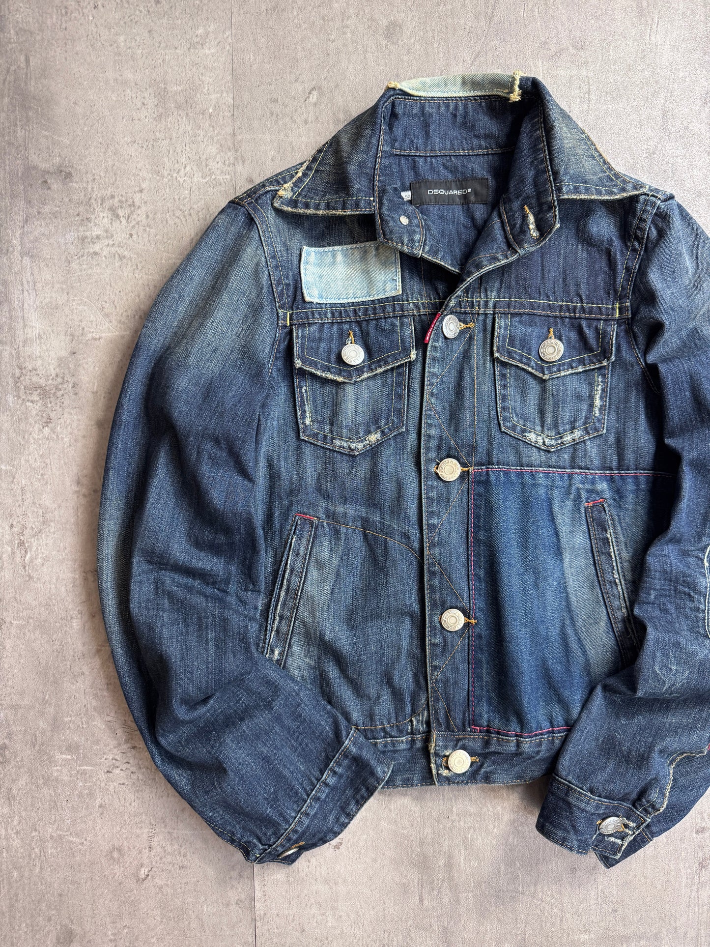 Dsquared2 F*cker Tab Distressed Denim Trucker Jacket