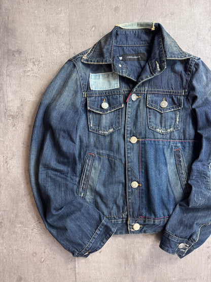 Dsquared2 F*cker Tab Distressed Denim Trucker Jacket