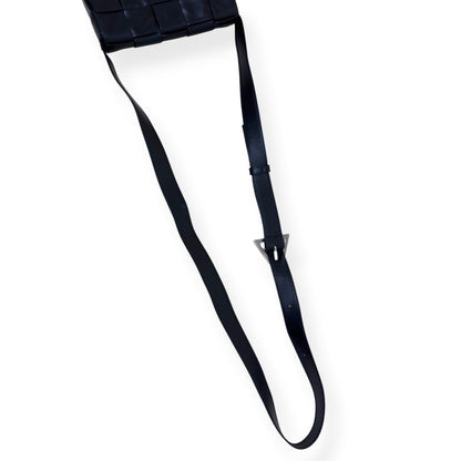 BOTTEGA VENETA CASSETTE CROSSBODY INTRECCIATO LEATHER BAG BLACK S | O/S, Black