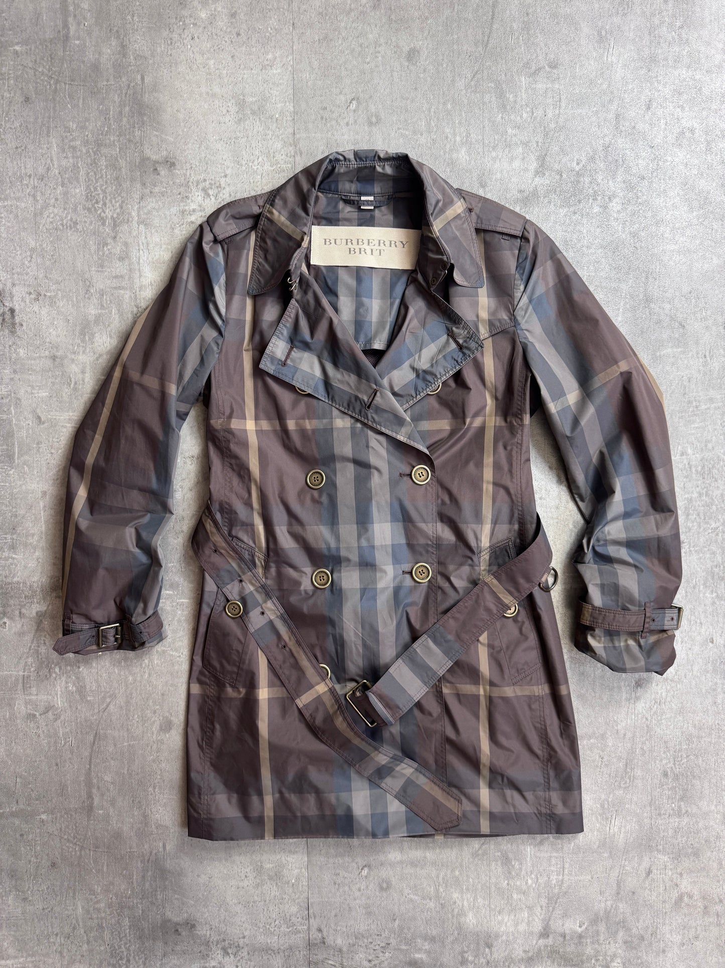 Burberry Brit Lightweight Brown Novacheck Rain Mac Coat