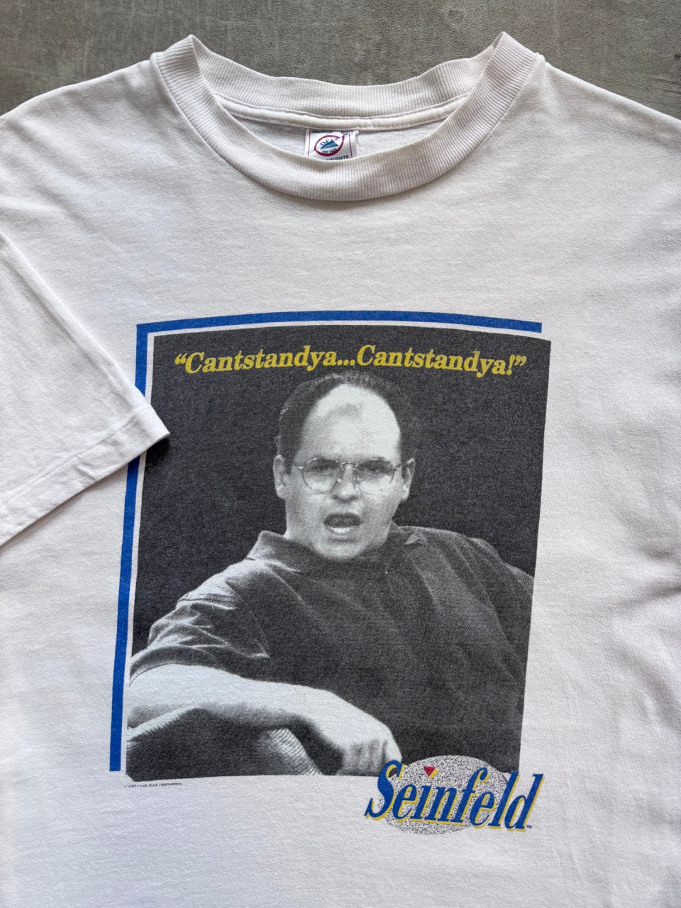 1993 Seinfield "Cantstandya" Single Stitch Graphic Tee | Medium, Multicoloured