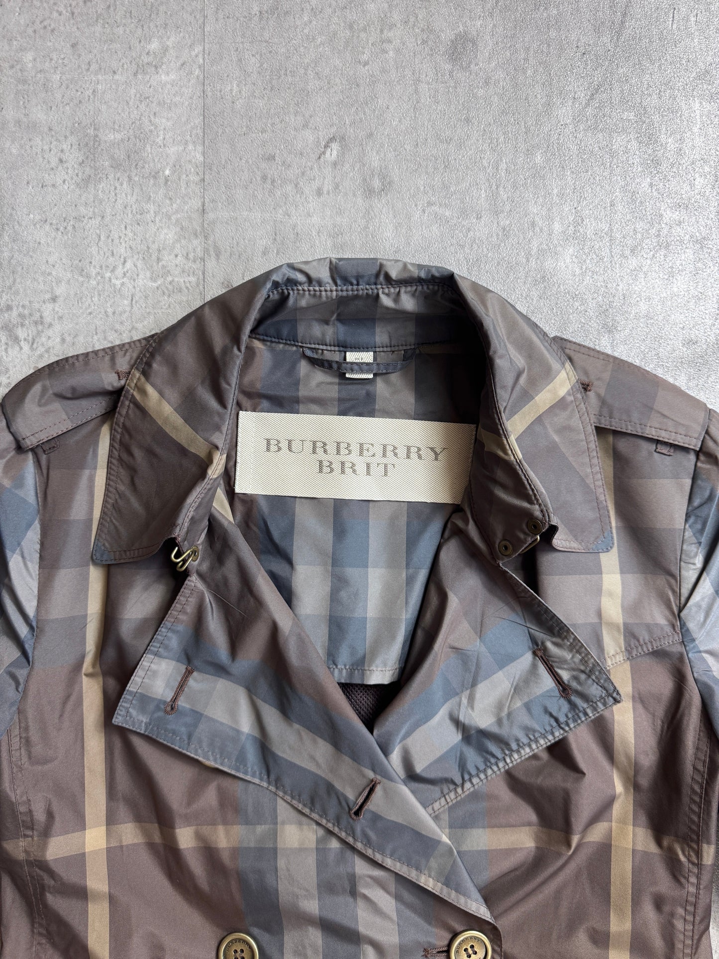 Burberry Brit Lightweight Brown Novacheck Rain Mac Coat