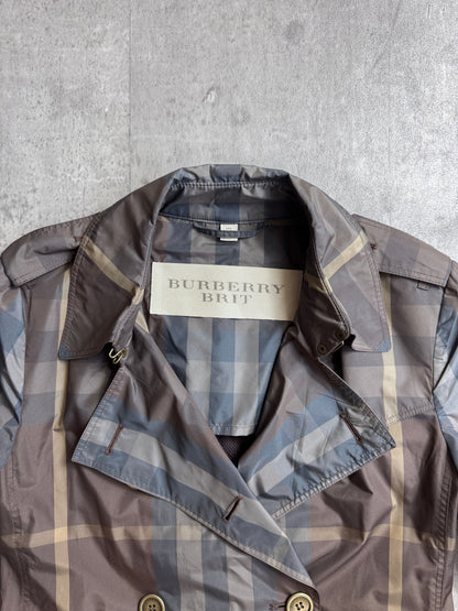 Burberry Brit Lightweight Brown Novacheck Rain Mac Coat
