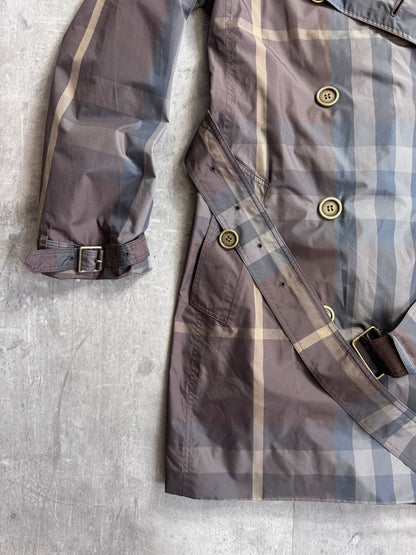 Burberry Brit Lightweight Brown Novacheck Rain Mac Coat
