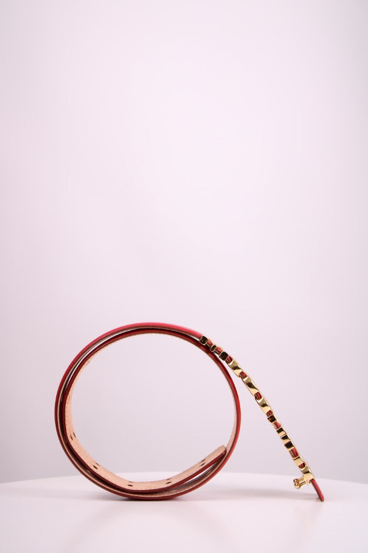 Moschino Logo Belt Red 38 | O/S, Gold