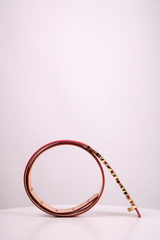Moschino Logo Belt Red 38 | O/S, Gold