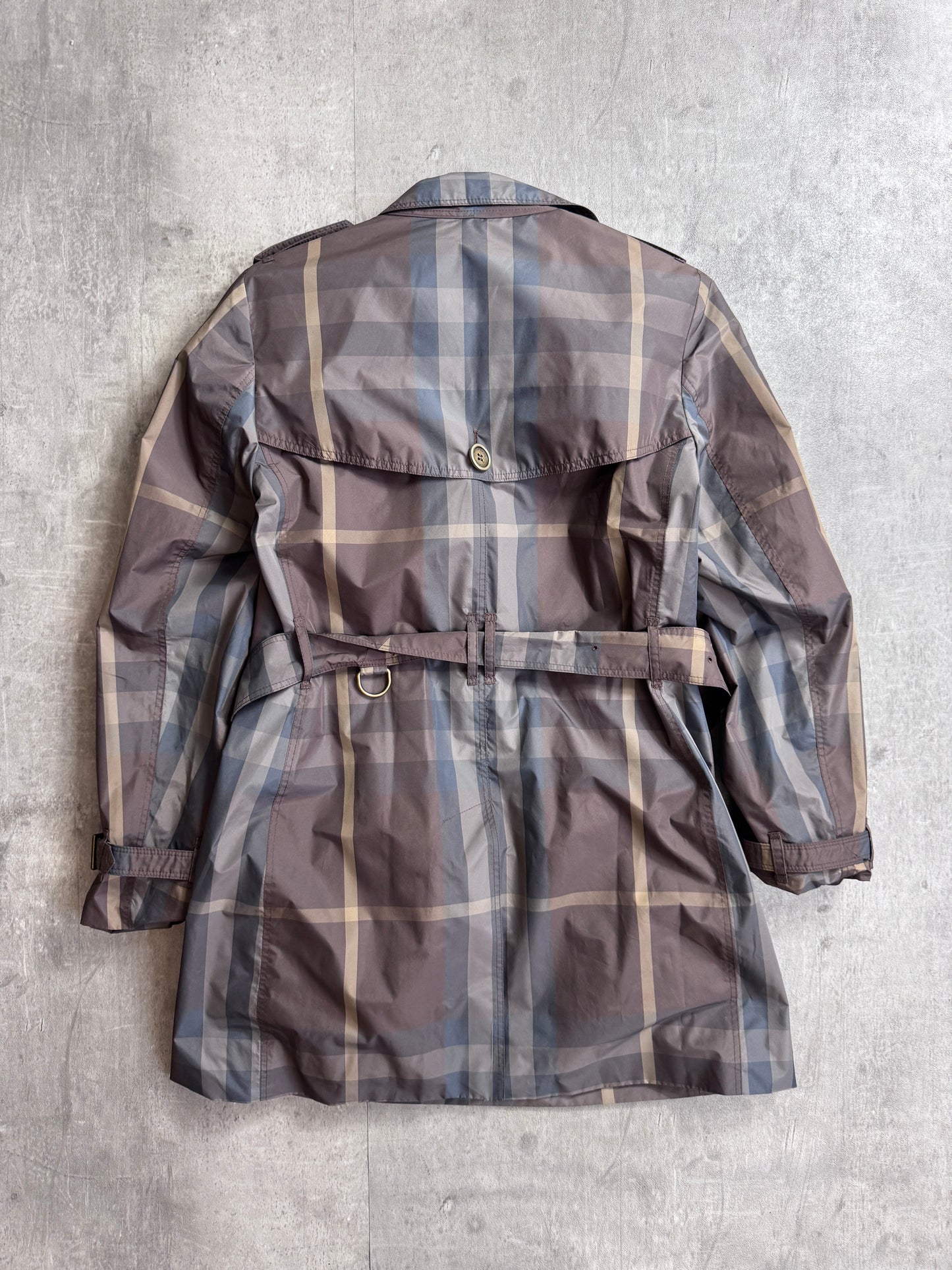 Burberry Brit Lightweight Brown Novacheck Rain Mac Coat