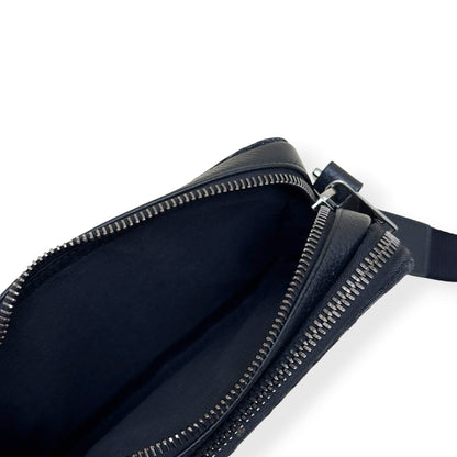 DIOR OBLIQUE JACQUARD ZIPPED POUCH WITH STRAP BLACK S | O/S, Black