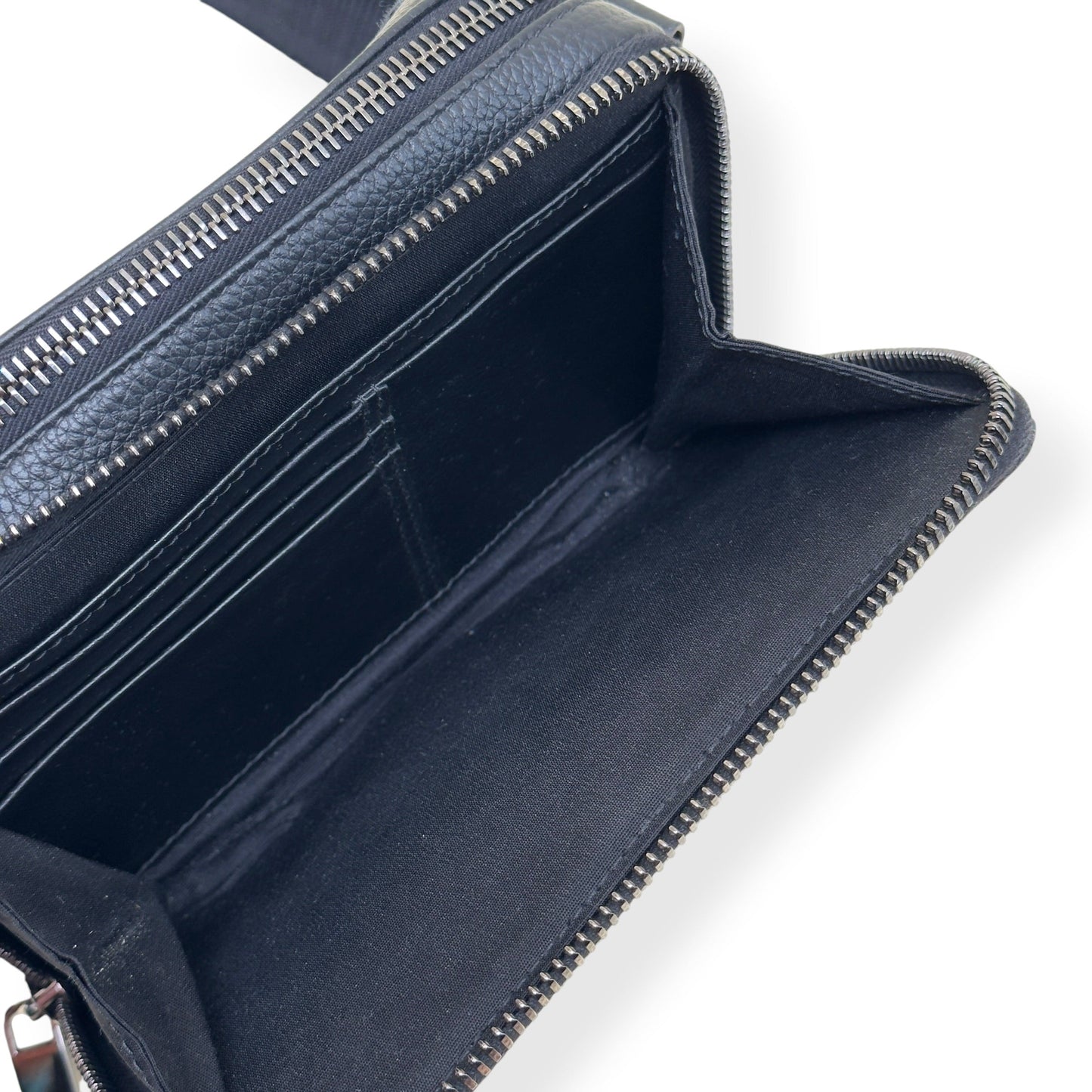 DIOR OBLIQUE JACQUARD ZIPPED POUCH WITH STRAP BLACK S | O/S, Black