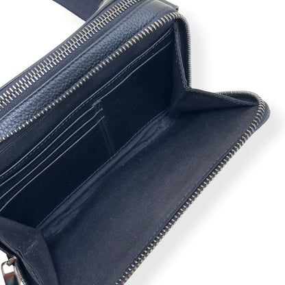 DIOR OBLIQUE JACQUARD ZIPPED POUCH WITH STRAP BLACK S | O/S, Black