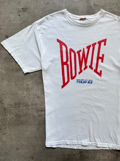 2000s David Bowie "Lets Dance 1983 Tour" Graphic Tee | Medium, Multicoloured