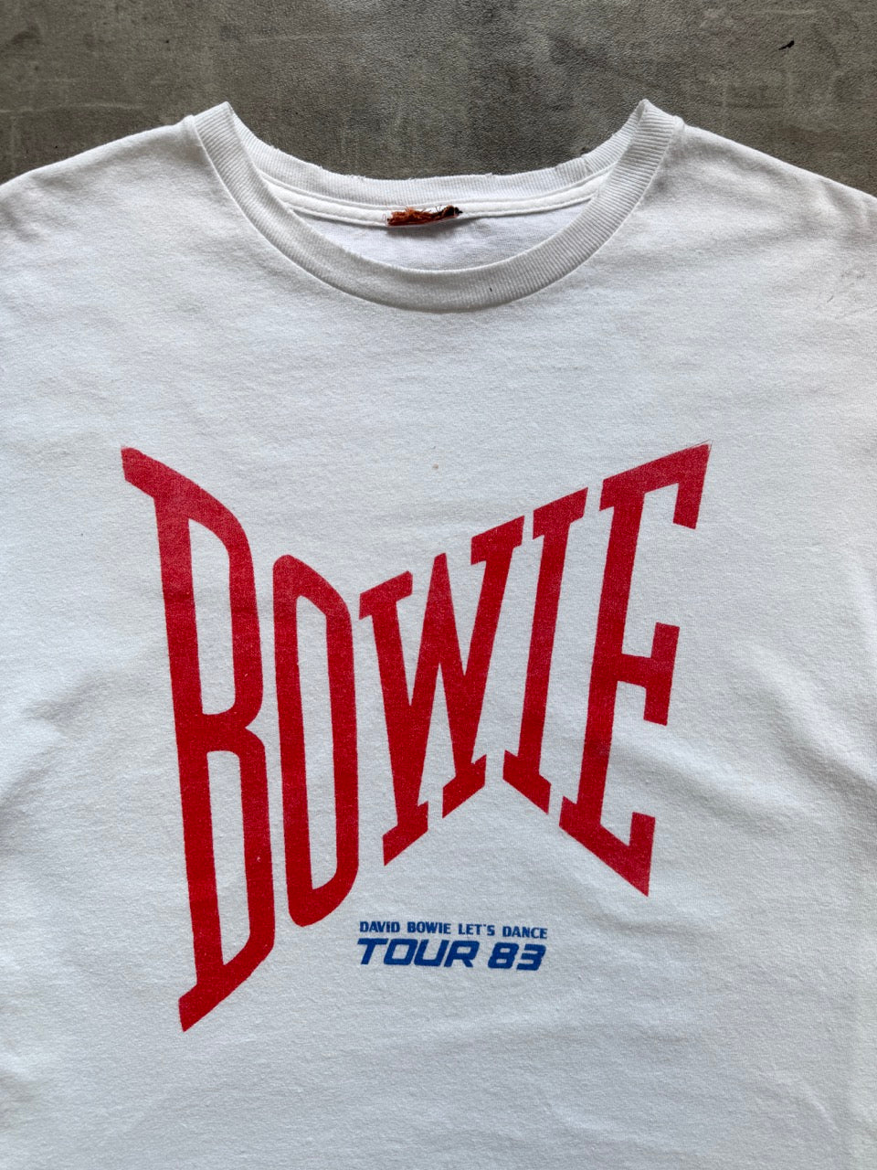 2000s David Bowie "Lets Dance 1983 Tour" Graphic Tee | Medium, Multicoloured
