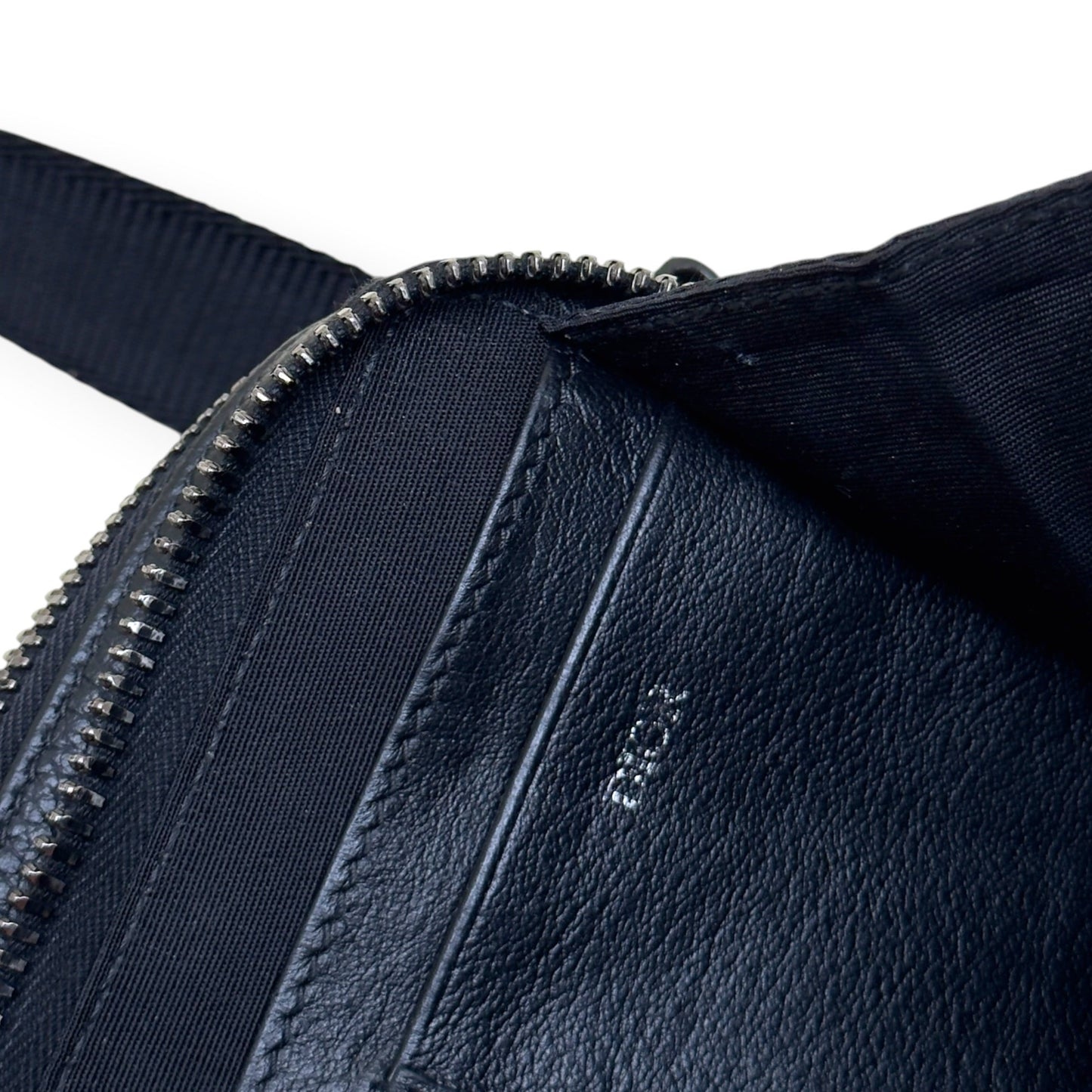 DIOR OBLIQUE JACQUARD ZIPPED POUCH WITH STRAP BLACK S | O/S, Black