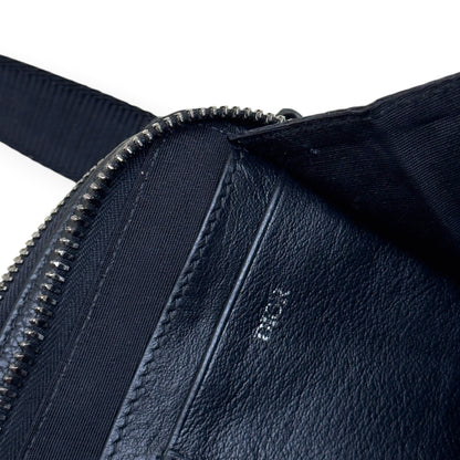 DIOR OBLIQUE JACQUARD ZIPPED POUCH WITH STRAP BLACK S | O/S, Black