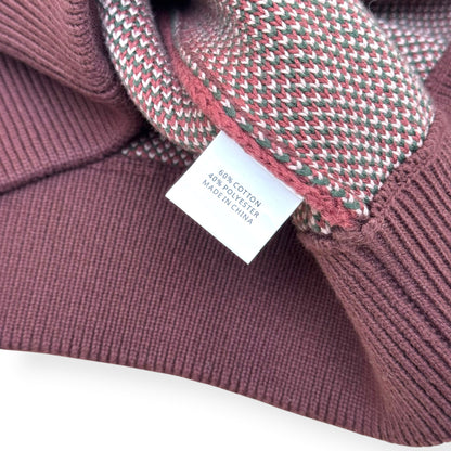 WISDOM OF AGE CITY CARDIGAN GREEN / BURGUNDY S | Small, Burgundy