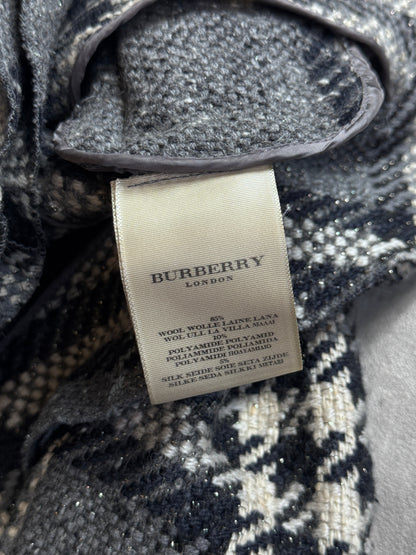 Burberry Double Layer Grey Nova Check Tweed Blazer