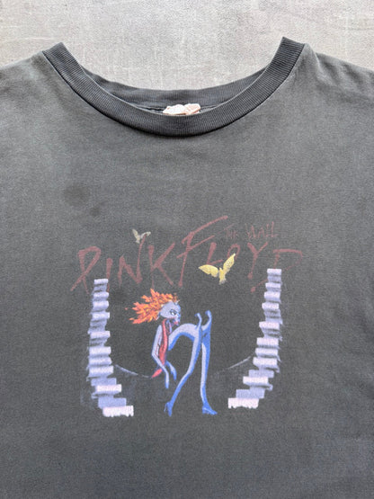 1990's Pink Floyd The Wall Faded Black Graphic Tee | Large, Multicoloured