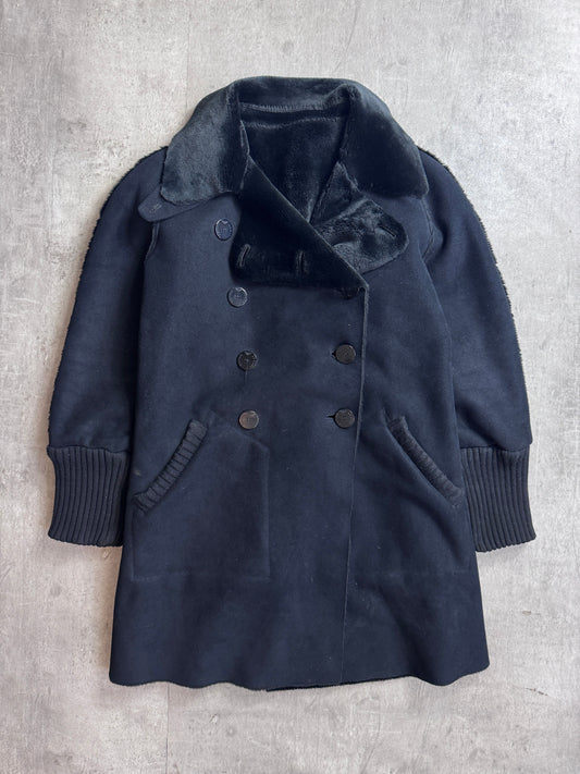 1990's Emporio Armani Double Breasted Raw Edge Seam Trench