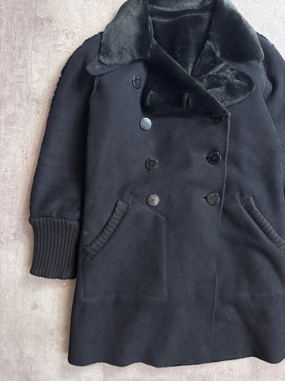 1990's Emporio Armani Double Breasted Raw Edge Seam Trench